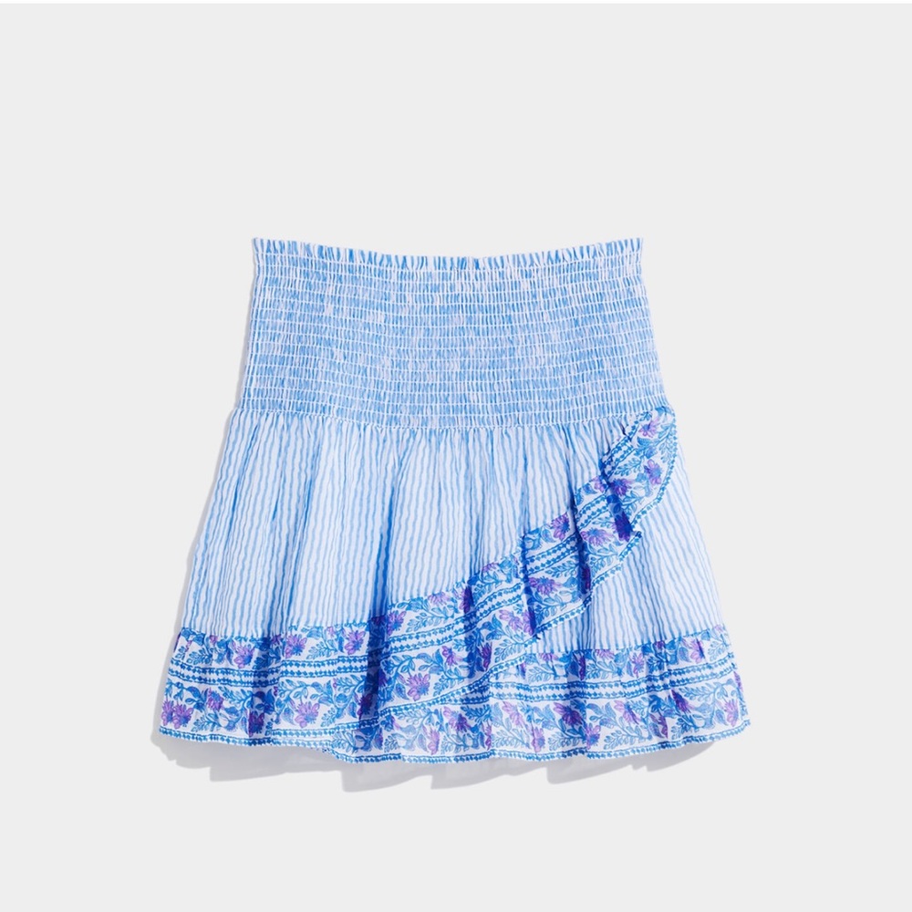 NWOT Vineyard Vines Border Print Smocked Ruffle Skirt XL